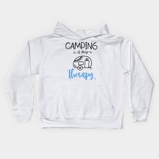 Camping Is My Therapy Kids Hoodie